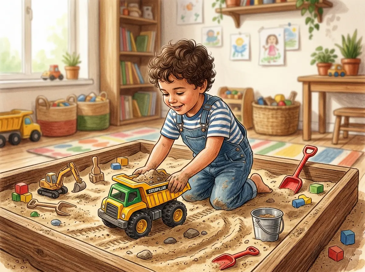 Caminhões de brinquedo de diferentes tamanhos Caminhões de brinquedo de diferentes tamanhos organizados lado a lado