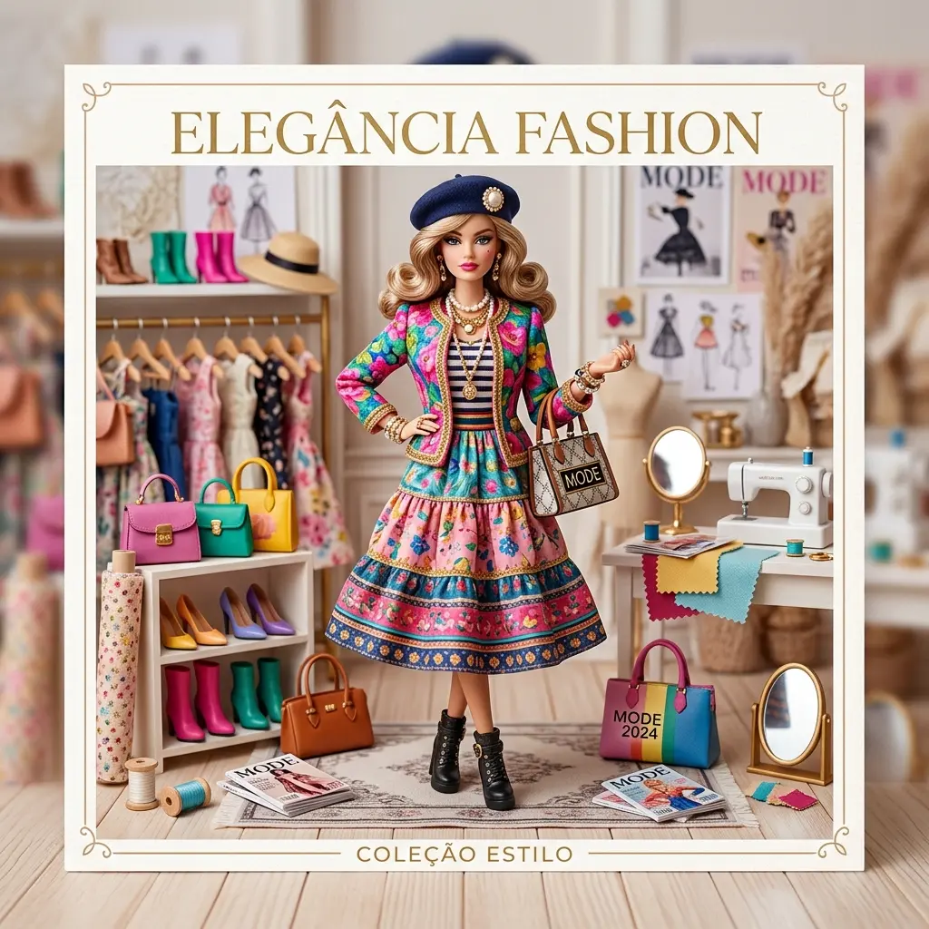 Boneca Barbie fashionista elegante com roupa estilosa, uma das Barbies mais estilosas de 2025