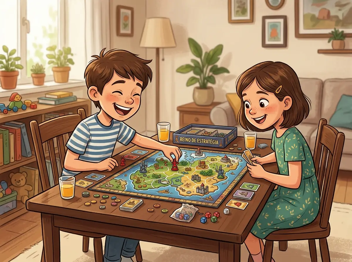 Kit de montar e jogo de tabuleiro organizados para meninos de 8 a 11 anos