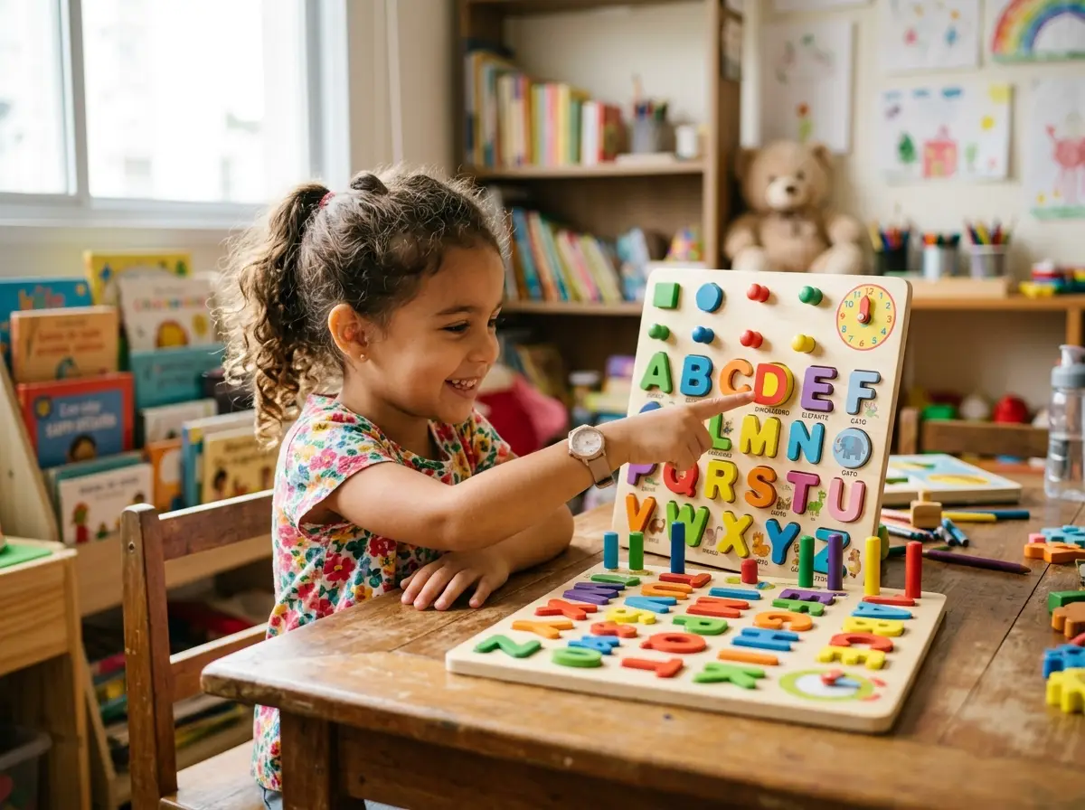 Jogo educativo de encaixe e blocos de montar organizados para crianças de 3 a 4 anos