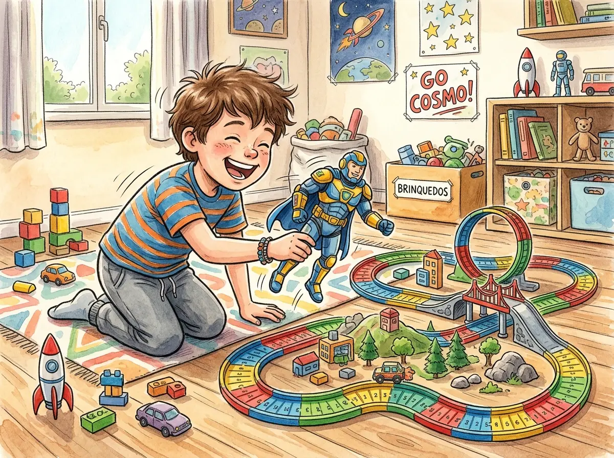 Carrinho e acessórios temáticos do Sonic organizados lado a lado