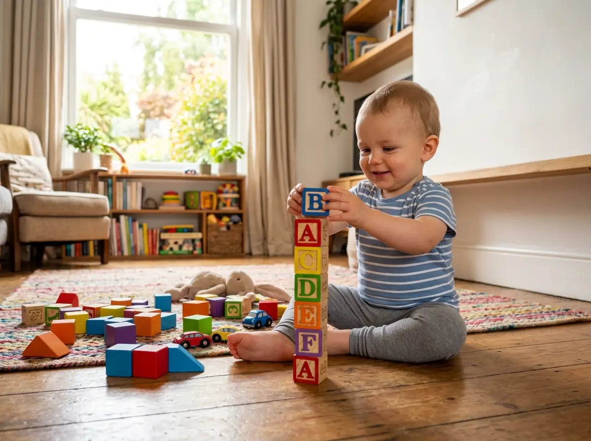 Brinquedos de empilhar e encaixar coloridos para bebês de 8 a 12 meses